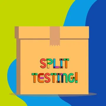 Text sign showing Split Testing. Conceptual photo issuing the traffic of a Stock Illustration