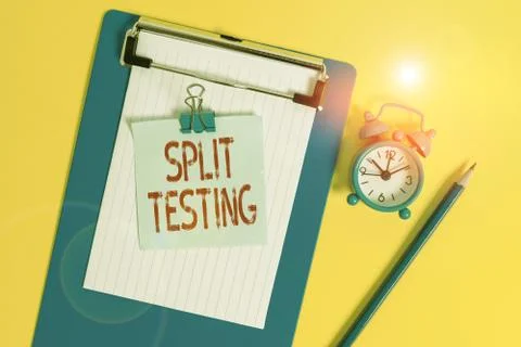 Text sign showing Split Testing. Conceptual photo issuing the traffic of a Stockfoto's