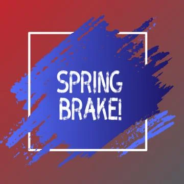 Text sign showing Spring Brake. Conceptual photo Easter week School vacation for Stock Illustration