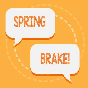 Text sign showing Spring Brake. Conceptual photo Easter week School vacation for Stock Illustration