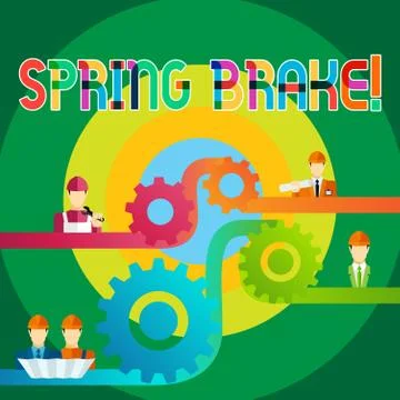 Text sign showing Spring Brake. Conceptual photo Easter week School vacation for Stock Illustration