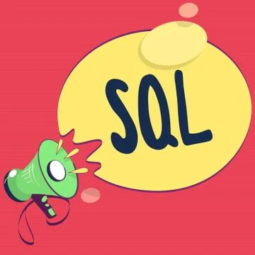 Text sign showing Sql. Conceptual photo A standard computer language for 스톡 일러스트