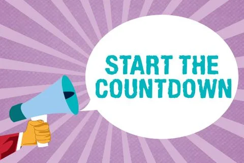 Text sign showing Start The Countdown. Conceptual photo Sequence of Backward  库存插图