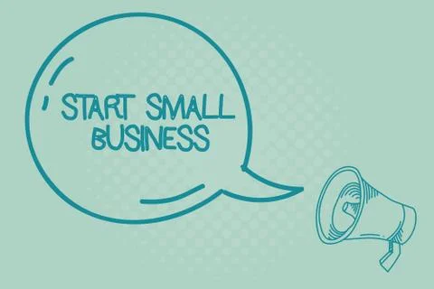 Text sign showing Start Small Business. Conceptual photo Aspiring Entrepreneur a Stock Illustration