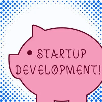 Text sign showing Startup Development. Conceptual photo efficiently develop and Stock Illustration