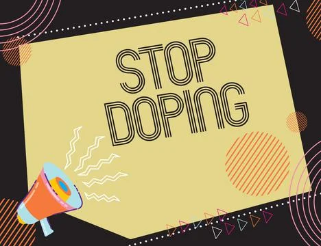 Text sign showing Stop Doping. Concept meaning do not use use banned athletic Stock Illustration
