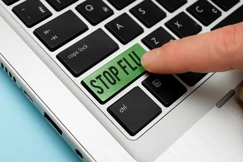 Text sign showing Stop Flu. Conceptual photo put an end of the viral infection Stock Photos