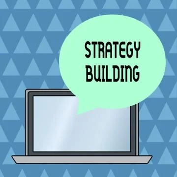 Text sign showing Strategy Building. Conceptual photo Leveraging Buying and Ilustración de archivo