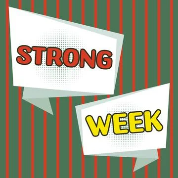 Text sign showing Strong Weak. Business concept having features of both strong Stock Illustration