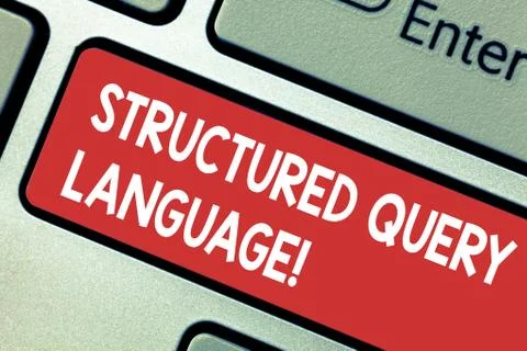 Text sign showing Structured Query Language. Conceptual photo computer language 스톡 사진