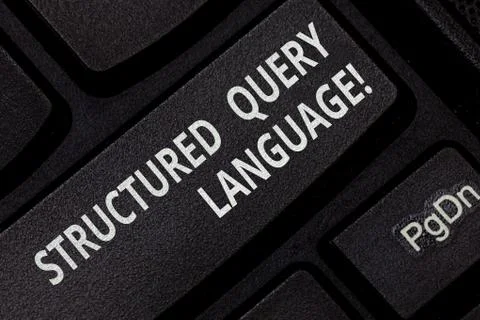 Text sign showing Structured Query Language. Conceptual photo computer language Foto stock