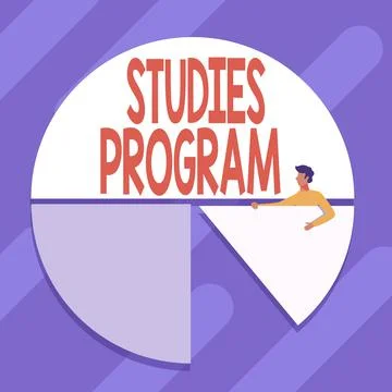 Text sign showing Studies Program. Internet Concept Platform help move you Stock Illustration