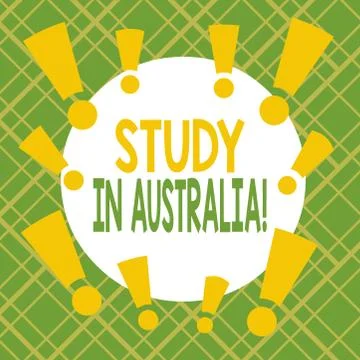 Text sign showing Study In Australia. Conceptual photo going into foreign Stock Illustration