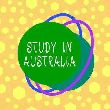 Text sign showing Study In Australia. Conceptual photo going into foreign Stock Illustration