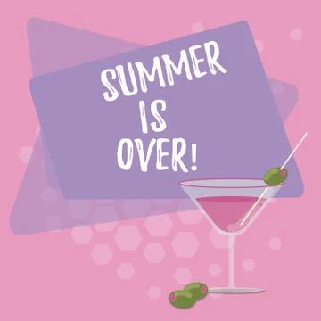 Text sign showing Summer Is Over. Conceptual photo End of break good memories Ilustração Stock