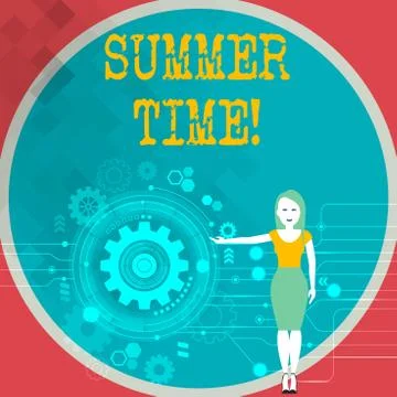 Text sign showing Summer Time. Conceptual photo achieve longer evening daylight Stock Illustration