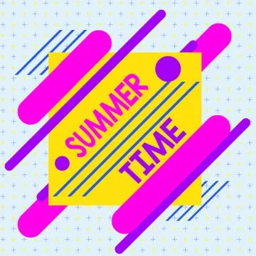Text sign showing Summer Time. Conceptual photo warmest season of the year イラスト素材