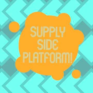 Text sign showing Supply Side Platform. Conceptual photo Software that puts up Illustrazione stock