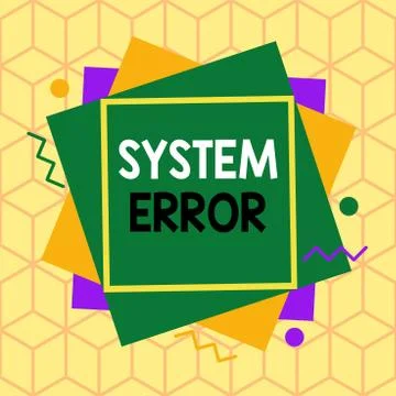 Text sign showing System Error. Conceptual photo instruction that is not Stock-Illustration