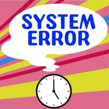 Text sign showing System Error. Internet Concept Technological failure Software Stock-Illustration