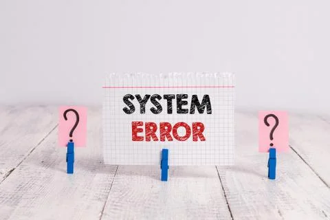 Text sign showing System Error. Conceptual photo instruction that is not Foto stock