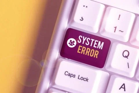 Text sign showing System Error. Conceptual photo instruction that is not Foto stock