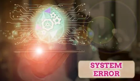 Text sign showing System Error. Conceptual photo instruction that is not Foto stock