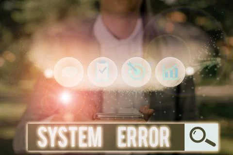 Text sign showing System Error. Conceptual photo instruction that is not Foto stock