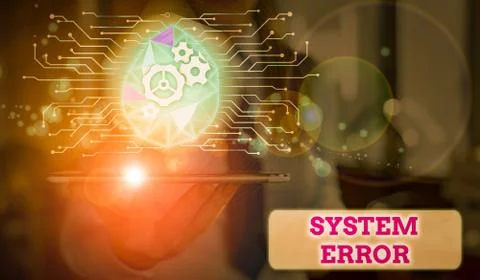 Text sign showing System Error. Conceptual photo instruction that is not Foto stock