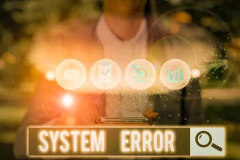 Text sign showing System Error. Conceptual photo instruction that is not 库存照片