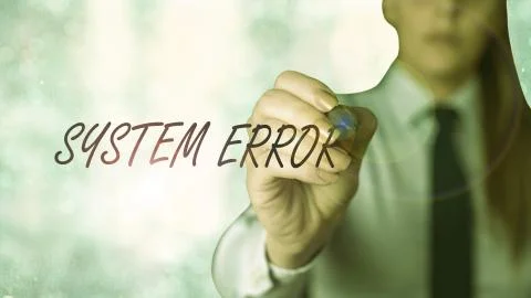 Text sign showing System Error. Conceptual photo instruction that is not 库存照片