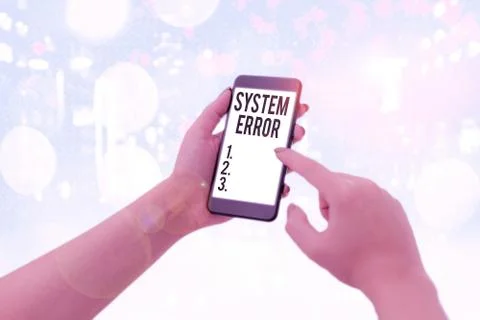 Text sign showing System Error. Conceptual photo instruction that is not 库存照片