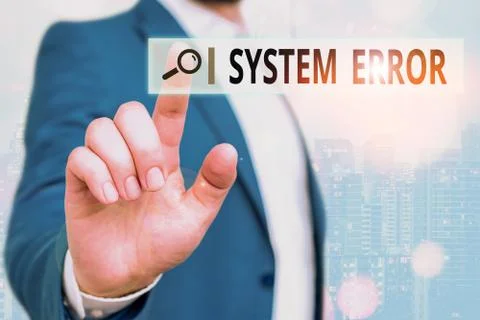 Text sign showing System Error. Conceptual photo instruction that is not Foto stock