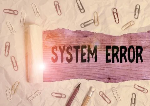 Text sign showing System Error. Conceptual photo instruction that is not 库存照片