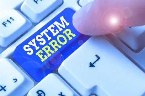 Text sign showing System Error. Conceptual photo instruction that is not 库存照片
