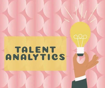 Text sign showing Talent Analytics. Word Written on data mining and business  Illustrazione stock