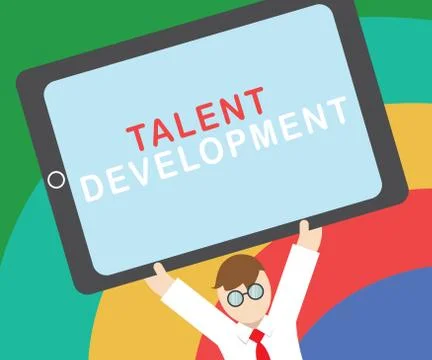 Text sign showing Talent Development. Conceptual photo Building Skills Abilit Stock Illustration