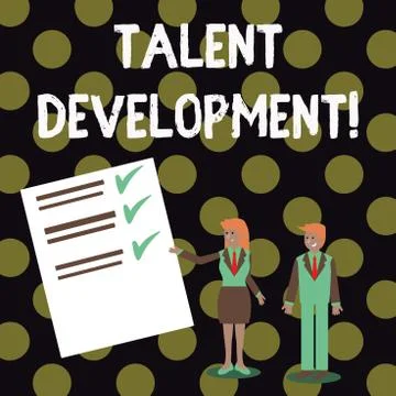 Text sign showing Talent Development. Conceptual photo anticipation of required Stock Illustration