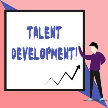Text sign showing Talent Development. Conceptual photo Building Skills Abilities Ilustración de archivo