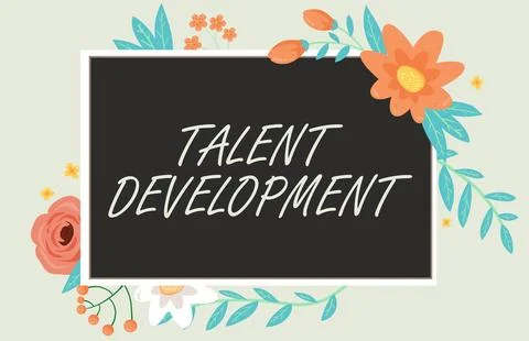 Text sign showing Talent Development. Business concept Building Skills Abilities Ilustración de archivo