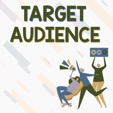 Text sign showing Target Audience. Business showcase category of showing you Stock Illustration