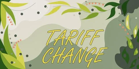 Text sign showing Tariff Change. Business concept Amendment of Import Export Stock Illustration