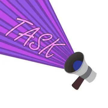Text sign showing Task. Conceptual photo A piece of work to be done and under Stock Illustration