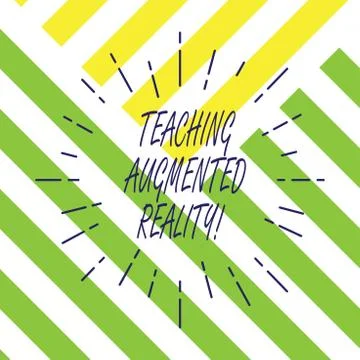 Text sign showing Teaching Augmented Reality. Conceptual photo the use of AR Stock Illustration