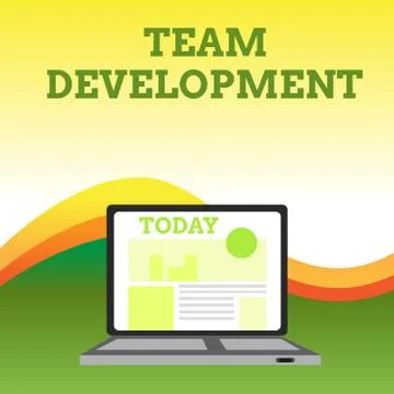 Text sign showing Team Development. Conceptual photo learn why and how small 스톡 일러스트