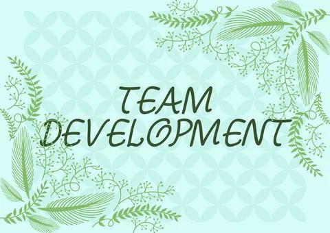 Text sign showing Team Development. Internet Concept learn why and how small 库存插图