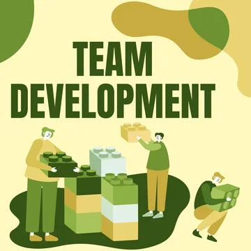 Text sign showing Team Development. Business approach learn why and how small Stock-Illustration