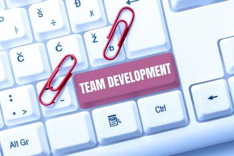 Text sign showing Team Development. Word Written on learn why and how small 写真素材