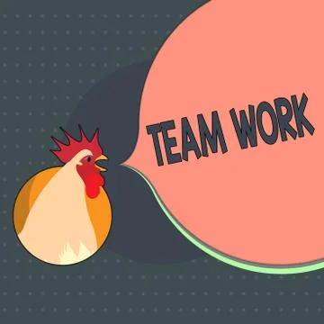 Text sign showing Team Work. Conceptual photo Combined action of a group Stock Illustration