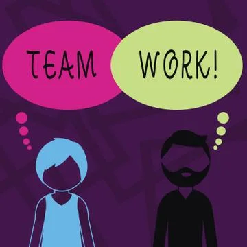 Text sign showing Team Work. Conceptual photo combined action of group especi Stock Illustration